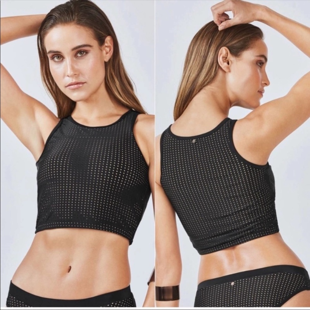 Fabletics Valentina perforated bikini top NWT